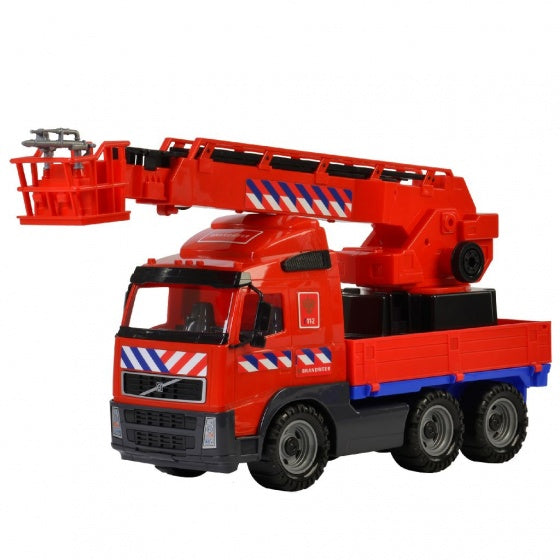 brandweerwagen Volvo rood 58 cm