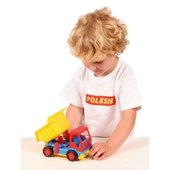 kiepwagen 19 cm rood/geel