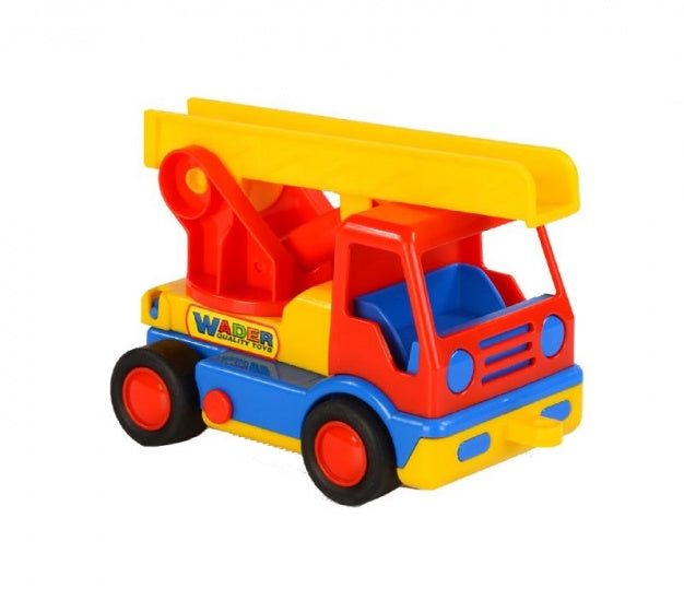 ladderwagen 19 cm rood/geel
