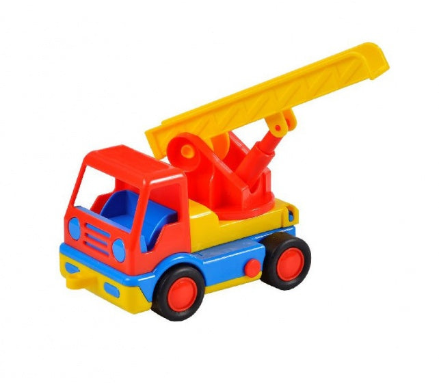 ladderwagen 19 cm rood/geel