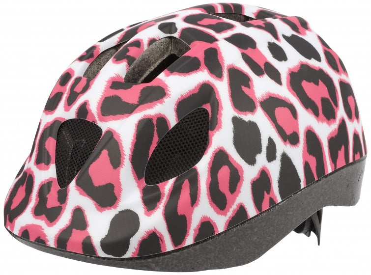 fietshelm Pinkey Cheetah XS meisjes roze