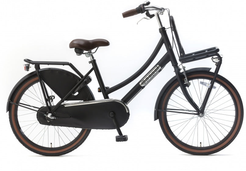 Daily Dutch Basic+ 22 Inch 36 cm Meisjes 3V Terugtraprem Matzwart