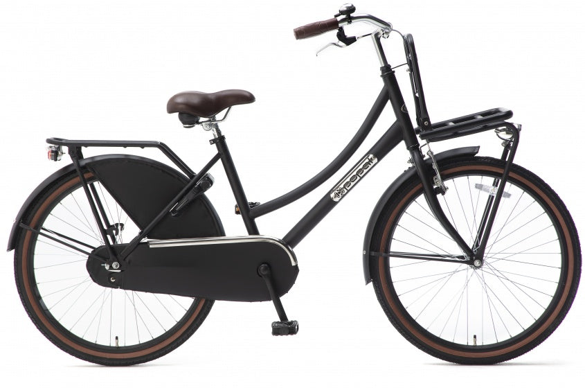 Daily Dutch Basic 24 Inch 42 cm Meisjes Terugtraprem Matzwart