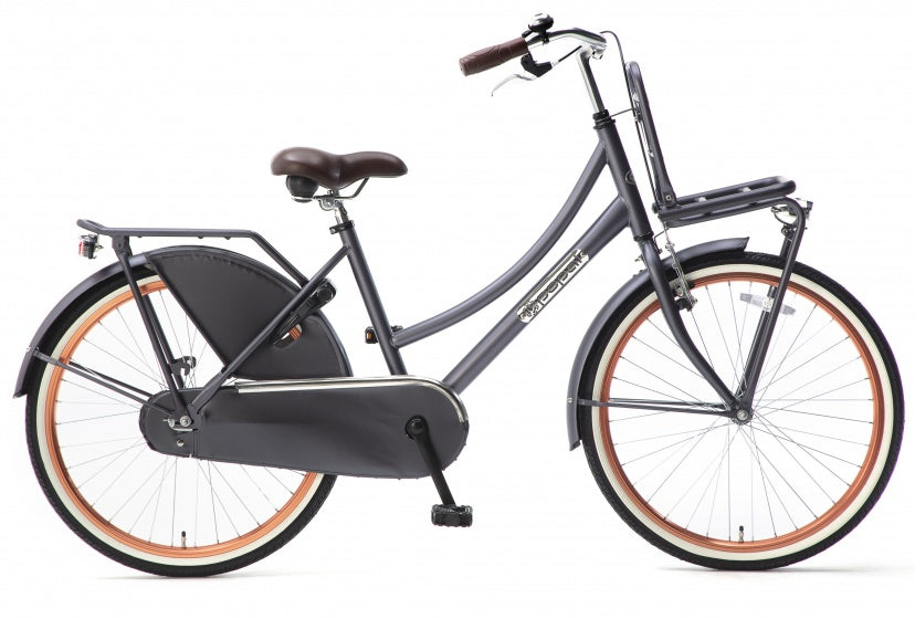 Daily Dutch Basic 24 Inch 42 cm Meisjes Terugtraprem Petrolblauw