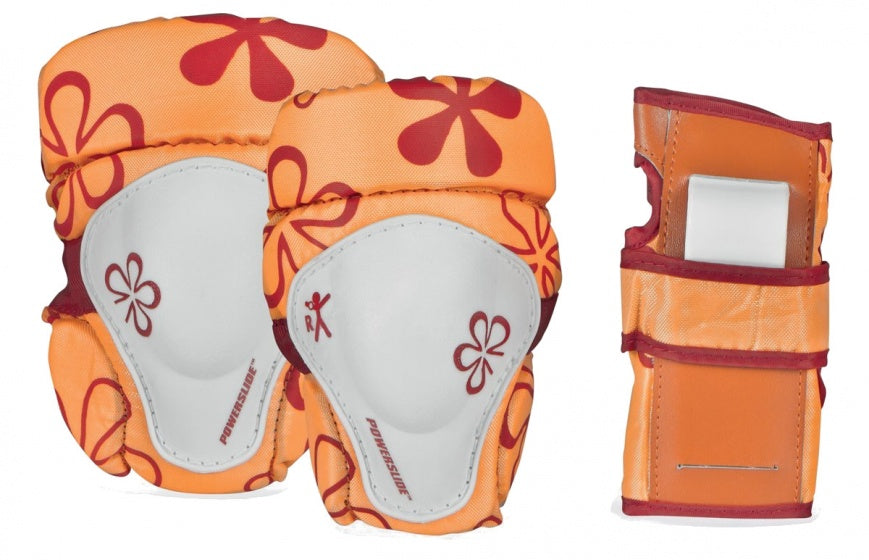 beschermset junior oranje maat XXS 6-delig
