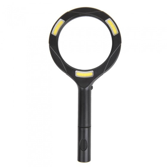 vergrootglas met COB-verlichting 24 cm zwart