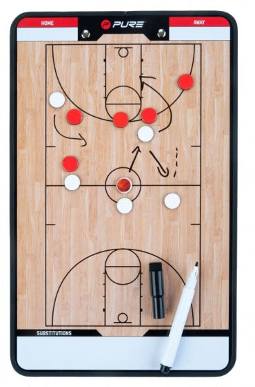 coachboard basketbal 35 x 22 cm bruin