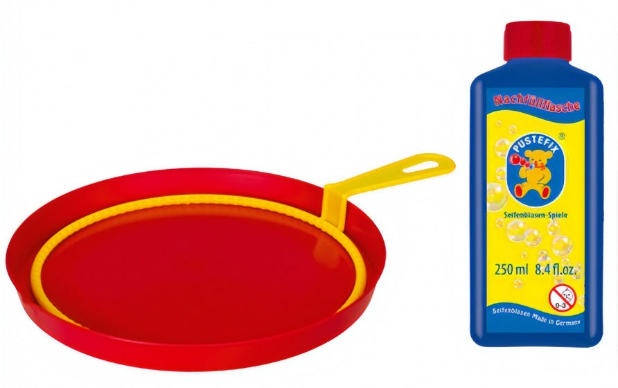bellenblaasset 250 ml blaasring met bak rood