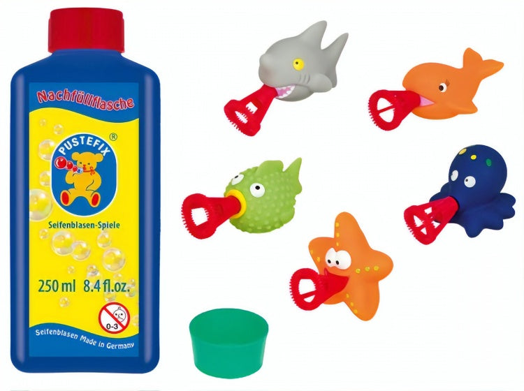 bellenblaasset 250 ml blaasringen zeedieren 7-delig