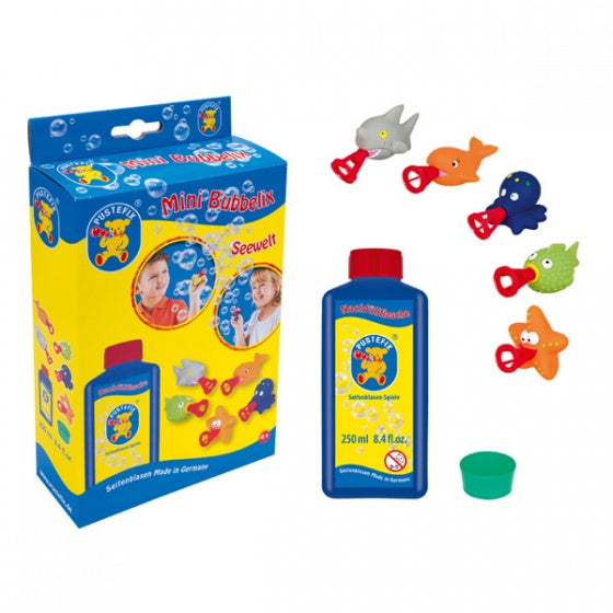 bellenblaasset 250 ml blaasringen zeedieren 7-delig