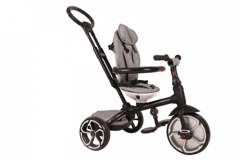Prime 4-in-1 driewieler 8 Inch Junior Grijs/Zwart