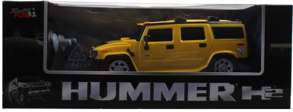 bestuurbare auto Hummer geel 15 cm