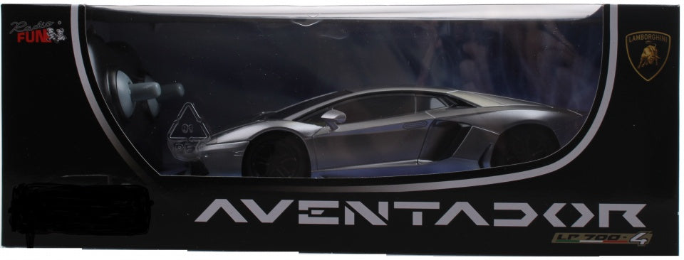 bestuurbare auto Lamborghini Aventa grijs 15 cm