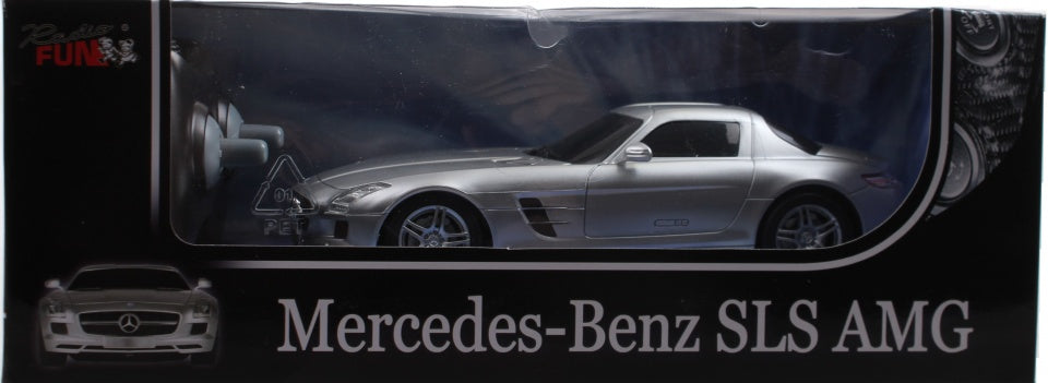 bestuurbare auto Mercedes-Benz SLS grijs 15 cm
