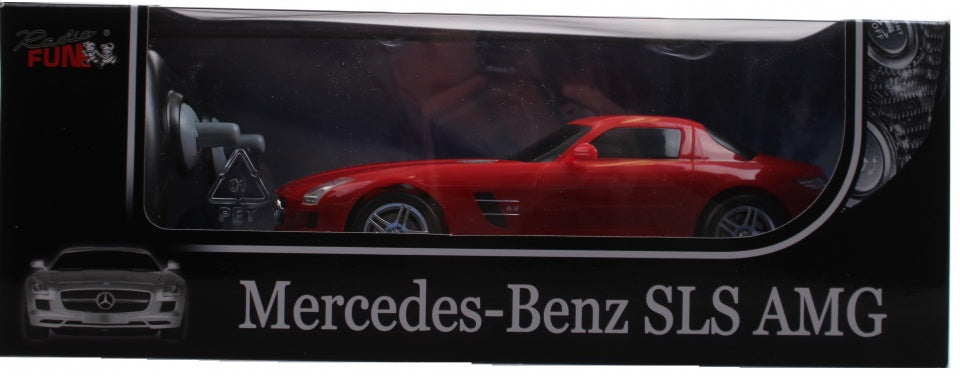 bestuurbare auto Mercedes-Benz SLS rood 15 cm