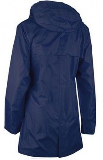 Regenjas Deluxe lang model dames donker blauw maat 38