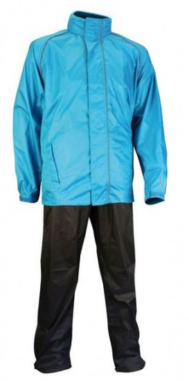 Regenpak Comfort Blauw / Antraciet Maat XL