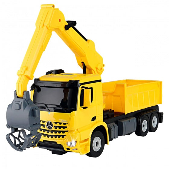 Laadkraan Mercedes-Benz geel 1:24