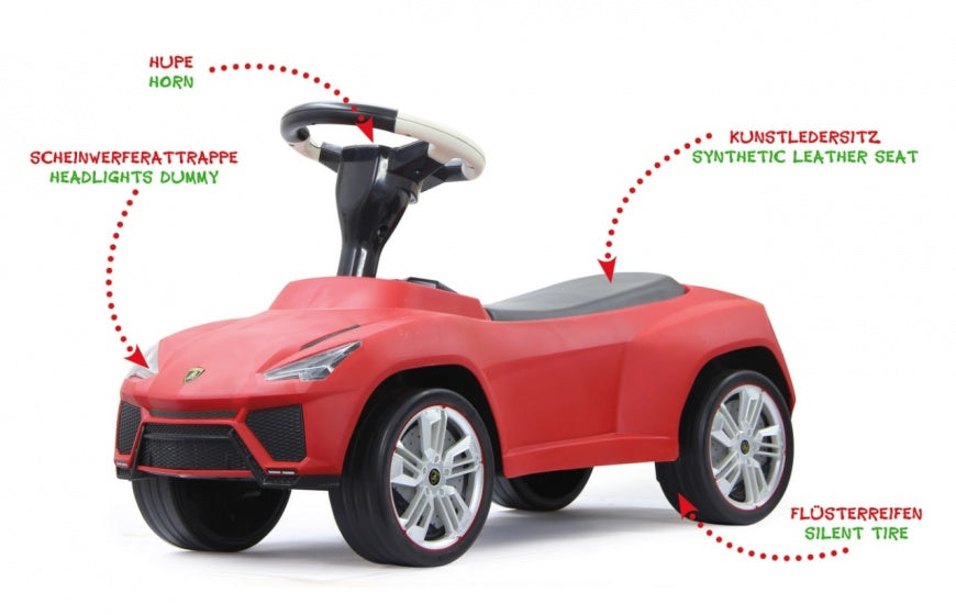 loopauto Lamborghini Urus 70 x 30 x 40 cm rood