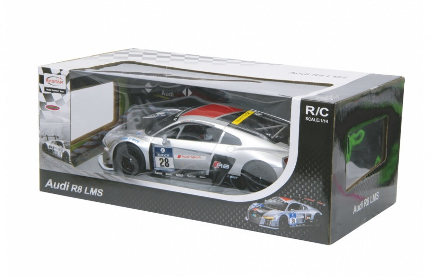 RC Audi R8 LMS Performance jongens 27 MHz 1:14 zilver