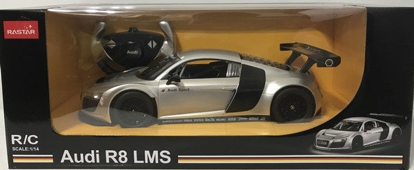 RC Audi R8 zilver 30 cm schaal 1:14