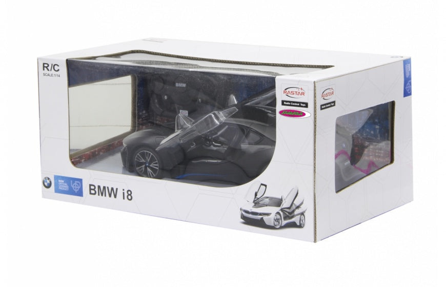 RC BMW I8 - open door jongens zwart 1:14