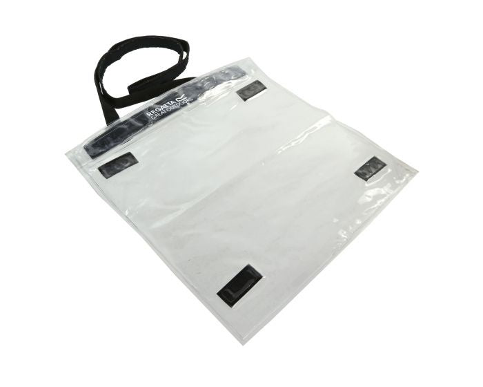 kaartentas 36 x 28 cm PVC/polyester transparant