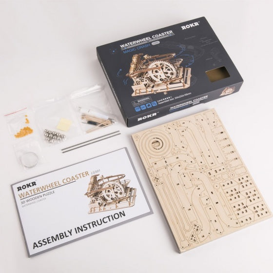 houten 3D-puzzel knikkerbaan 254-delig