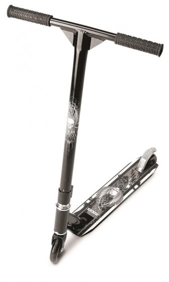 Kook stuntstep Junior Voetrem Zwart/Grijs