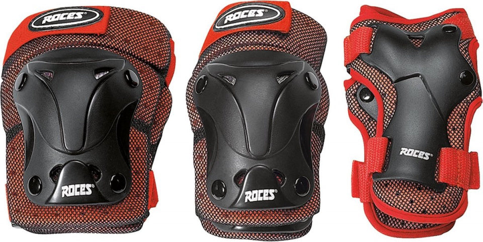 skatebeschermingsset Ventilatie junior rood mt S 6-delig
