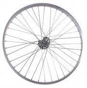 achterwiel 24 inch terugtraprem alu 36G zilver