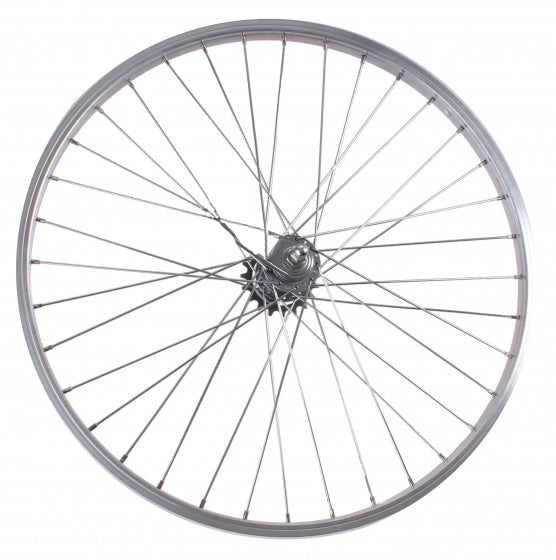 achterwiel 24 inch terugtraprem alu 36G zilver