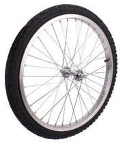 Wiel Fietskar 20 inch compleet jumbo alum. 36t zilver