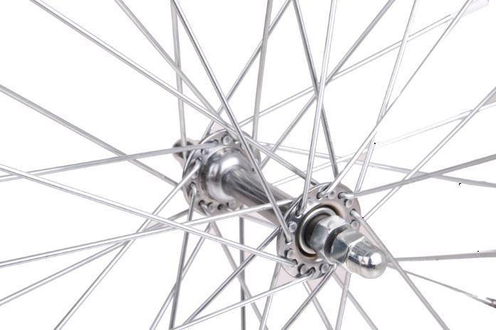 Wiel Fietskar 20 inch compleet jumbo alum. 36t zilver