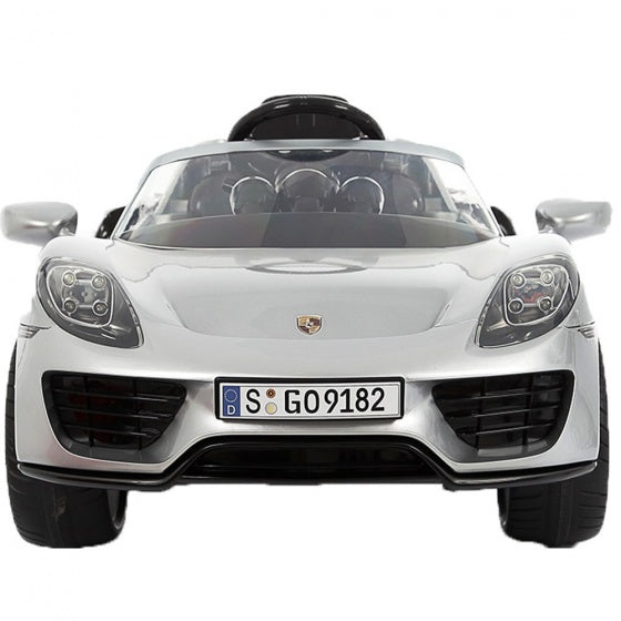 Porsche 918 Spider accuvoertuig 12 Volt zilver