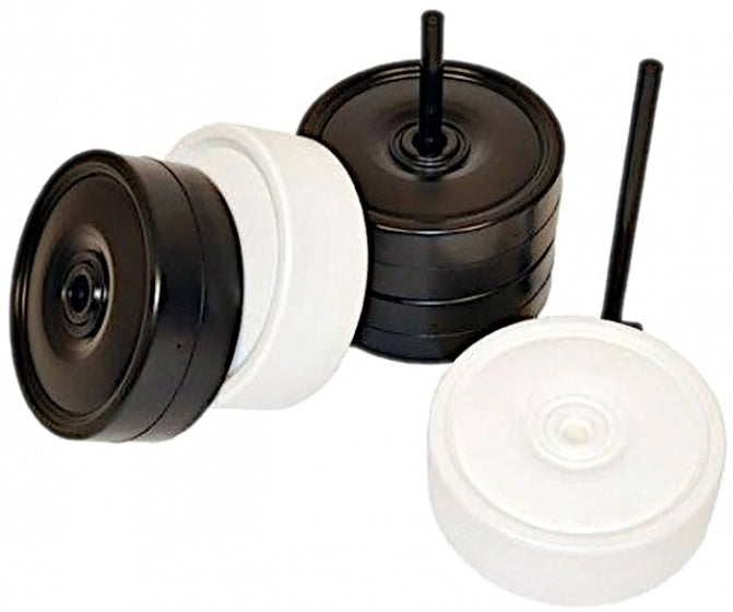 damstenen groot wit/zwart 25 cm 24-delig