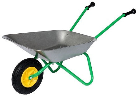 stalen kruiwagen zilver