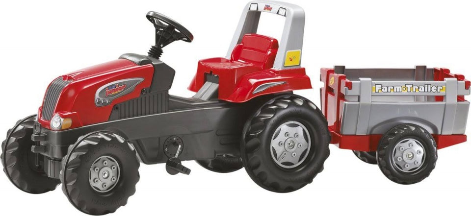 traptractor met aanhanger RollyJunior RT rood