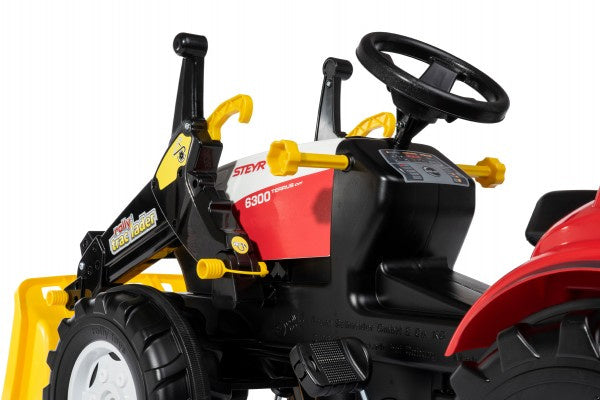 traptractor met lader Steyr rood/zwart 146 x 52