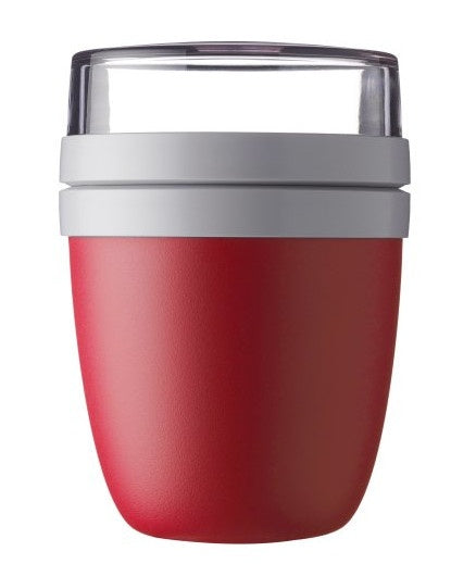 lunchpot Ellipse 700 ml rood/grijs