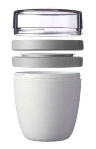lunchpot Ellipse 700 ml rood/grijs