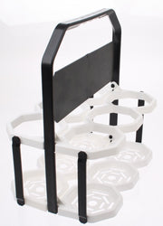 bidonhouder 6 bidons wit/zwart