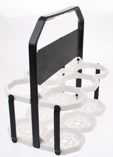 bidonhouder 6 bidons wit/zwart