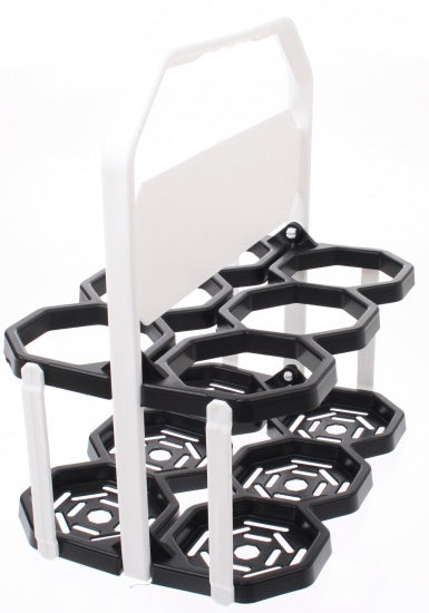 bidonhouder 6 bidons zwart/wit