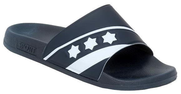 badslippers De Luxe unisex donkerblauw maat 41