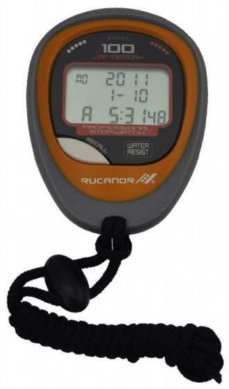 stopwatch 13 grijs/oranje