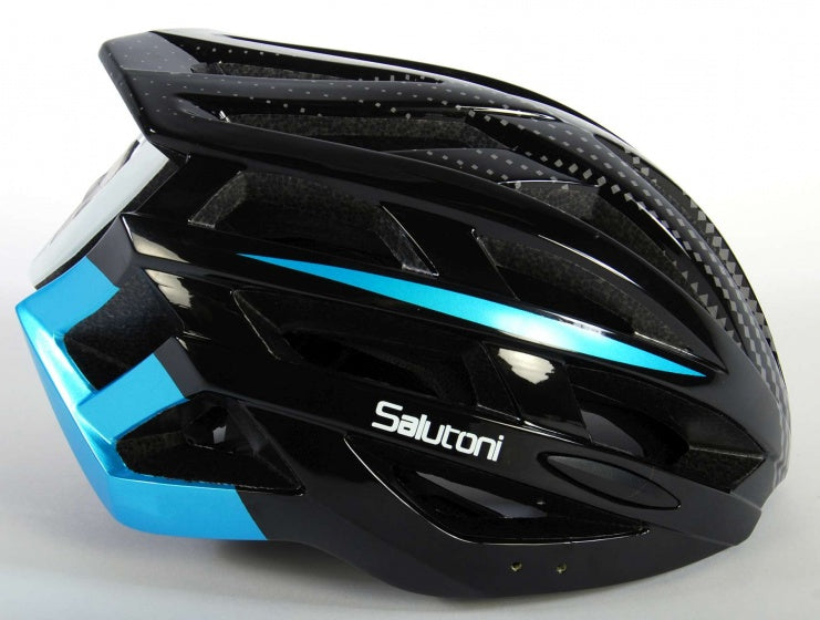 fietshelm unisex 54-58 cm zwart/blauw