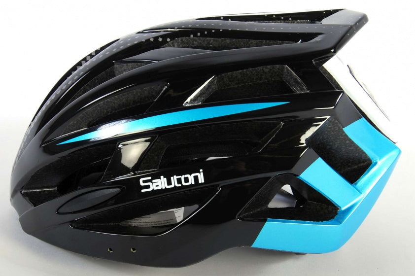 fietshelm unisex 54-58 cm zwart/blauw