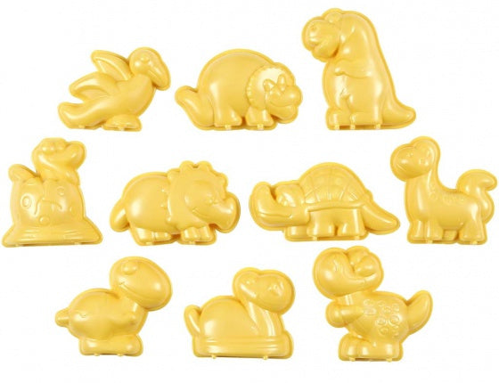 zandvormpjes Dino's geel 10 stuks