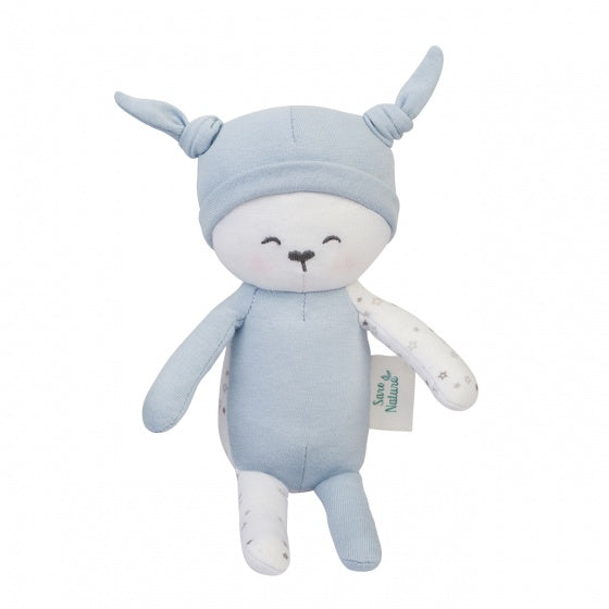 knuffeldiertje junior pluche blauw 15 x 25 cm